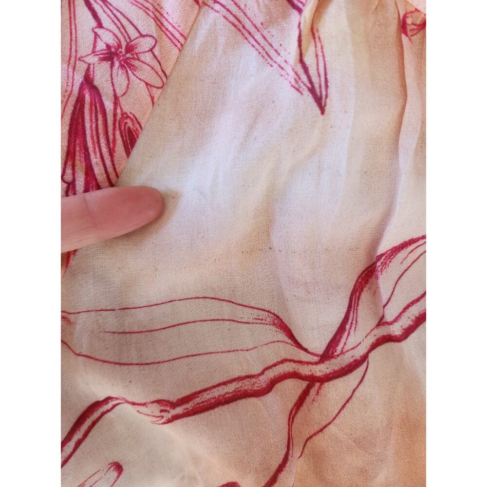 NWD By Anthropologie Oversize Tiered Puff-Sleeve Dress Size XL Orange #B1404 - Picture 11 of 15